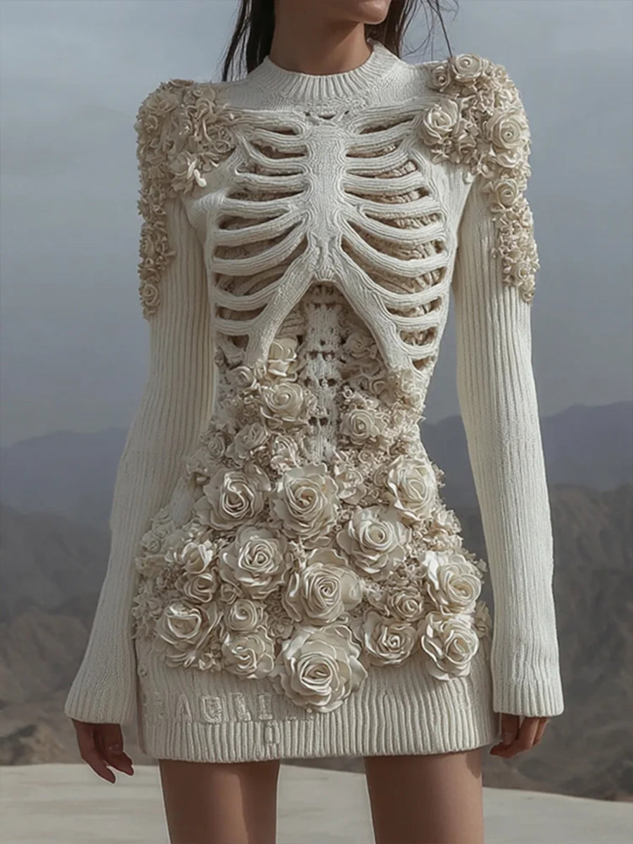 Women's Halloween simulation long bodycon sweater