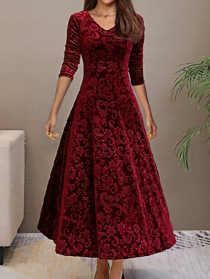 Eluned - Elegant Velvet Party Dress