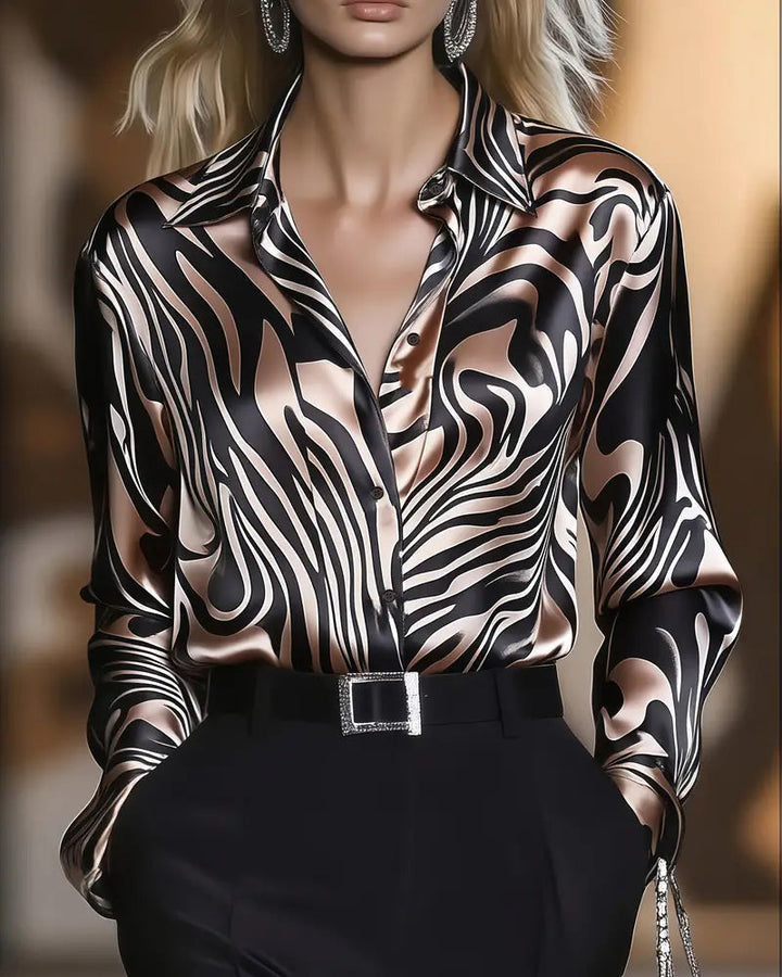 Luziana - Stylish Zebra Print Shirt