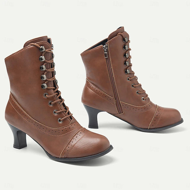 Shlomit - Classic Thick Heel Mid Calf Boot