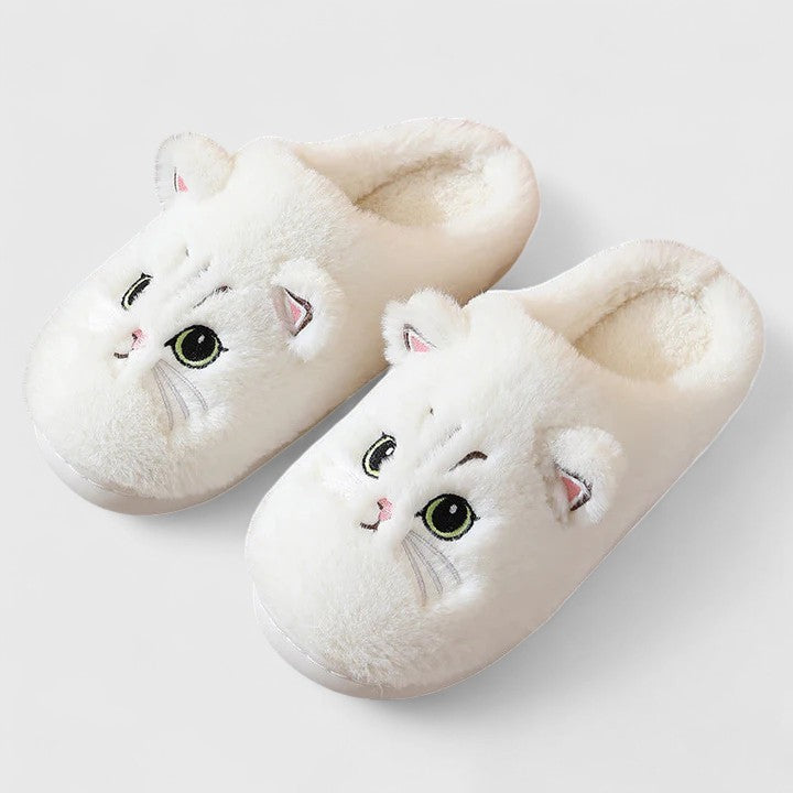 LUCY – COZY CAT FACE SLIPPERS
