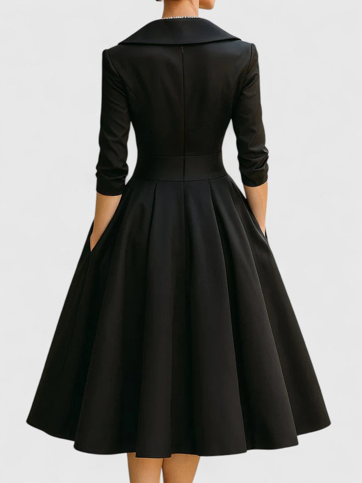 VIVIAN – ELEGANT RETRO WRAP EVENING DRESS