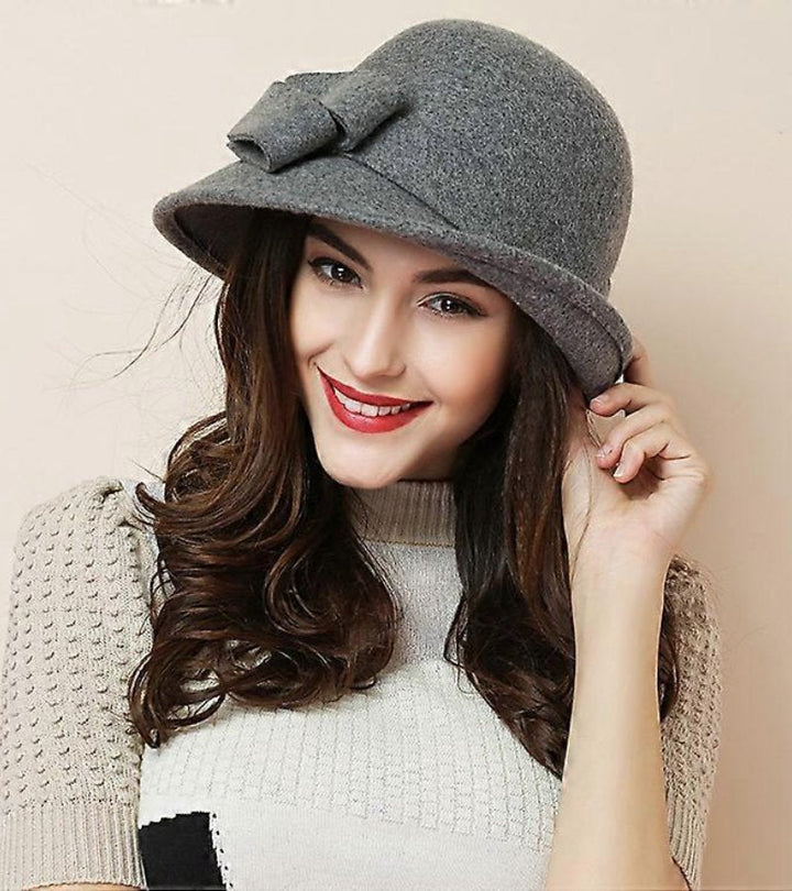Klaver - Vintage Felt Hat with Side Bow