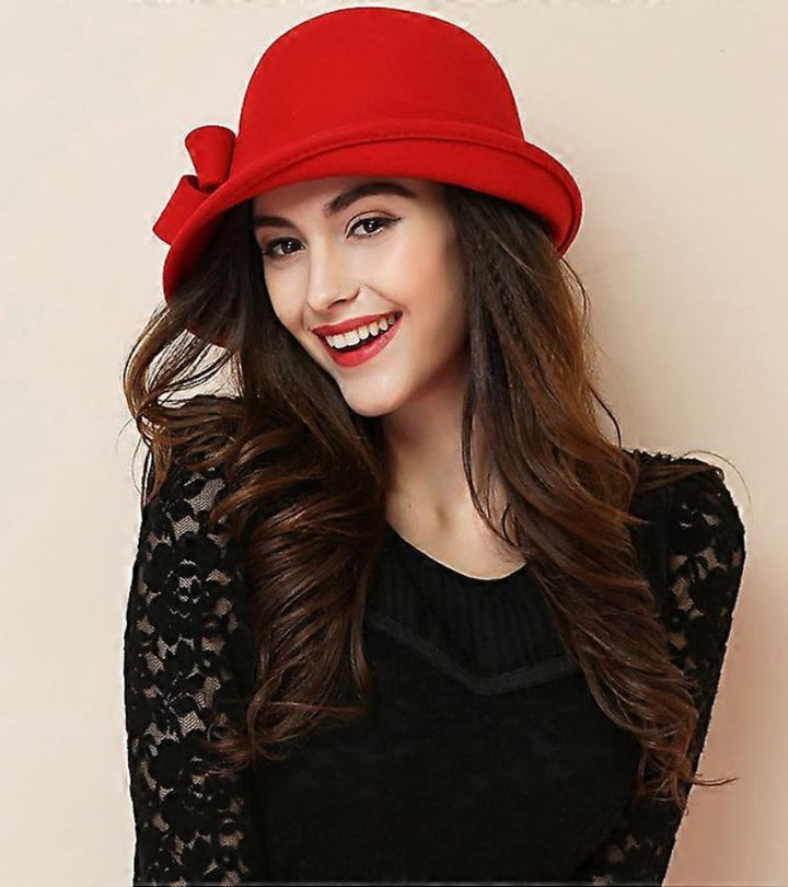 Klaver - Vintage Felt Hat with Side Bow