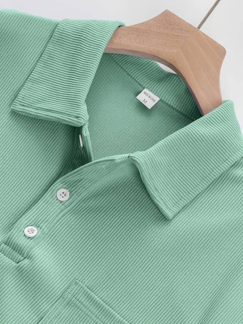 Hawkins - Long Sleeve Turn-Collar Corduroy Shirt