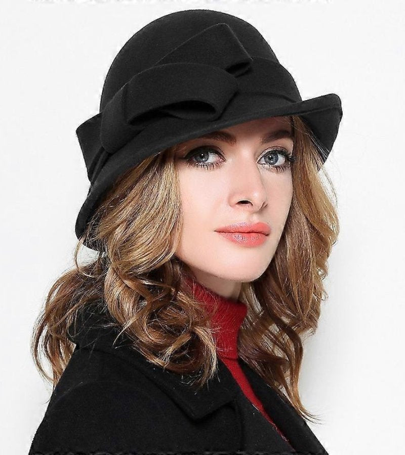Klaver - Vintage Felt Hat with Side Bow