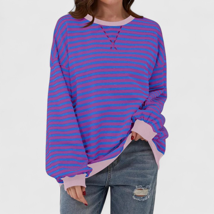 JULIA - RELAXED STRIPE SWEATSHIRT
