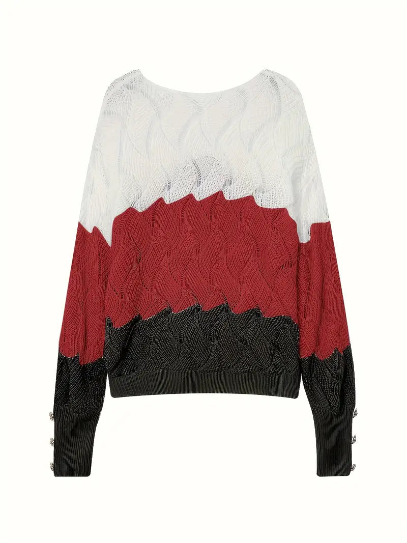 EMMA – COZY CHIC WAVE KNIT SWEATER