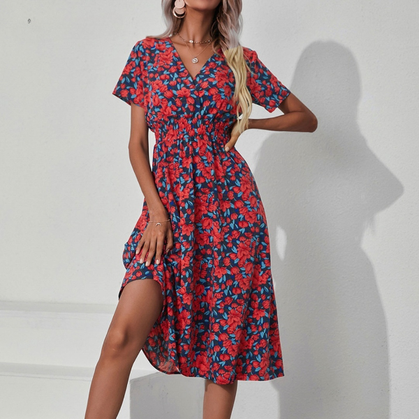 KELLY – BLOSSOM WRAP MIDI DRESS