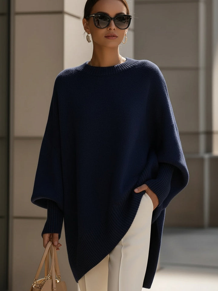 CLAIRE – ELEGANT ASYMMETRICAL KNIT SWEATER