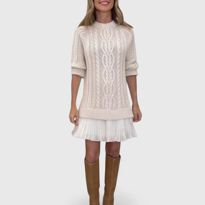 AMARA – CABLE KNIT SWEATER DRESS