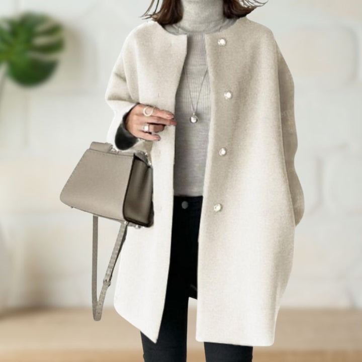 EVELYN – ELEGANT MINIMALIST BUTTON COAT
