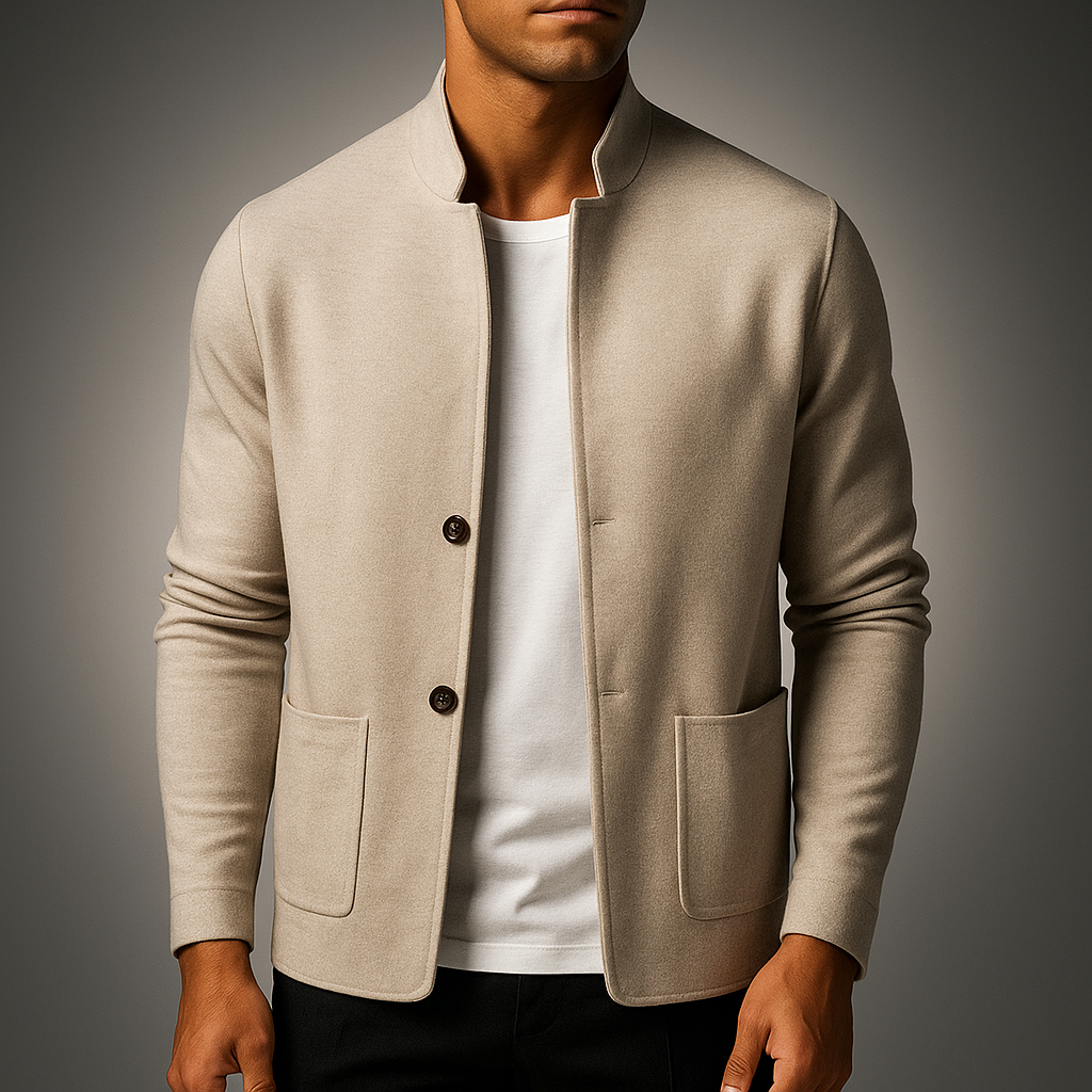 ETHAN – MINIMALIST KNIT BUTTON-UP CARDIGAN