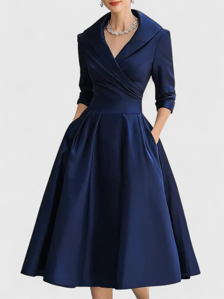 VIVIAN – ELEGANT RETRO WRAP EVENING DRESS