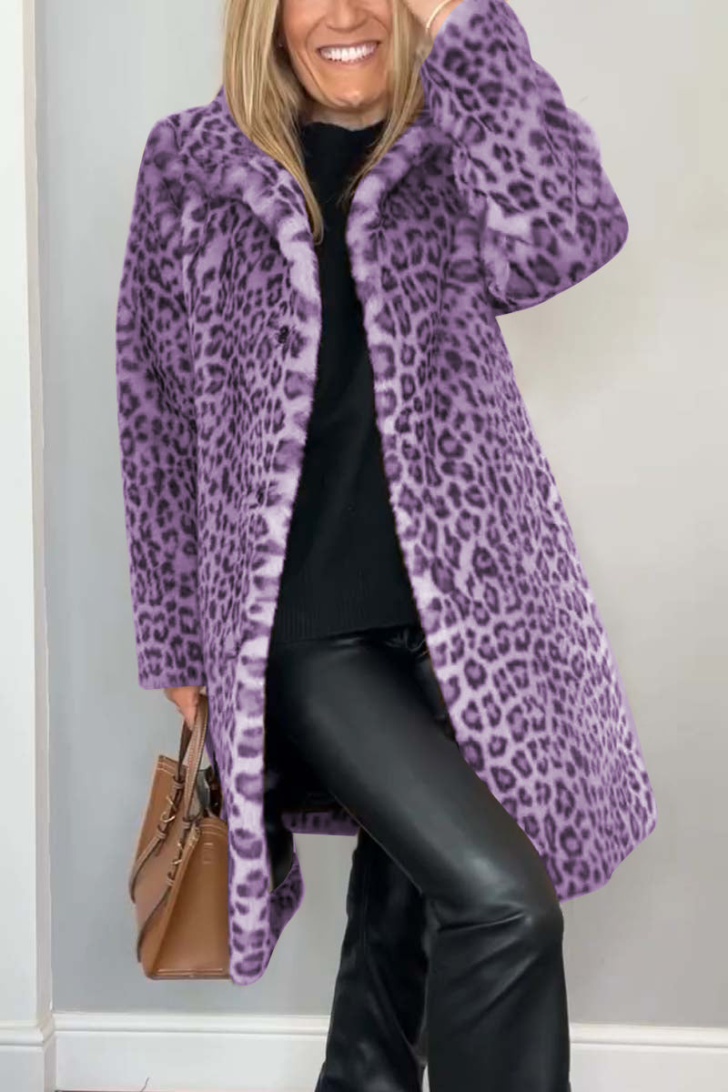 MARCELLA – LUXE LEOPARD FAUX FUR COAT