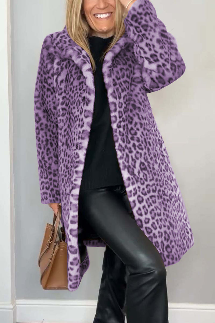 MARCELLA – LUXE LEOPARD FAUX FUR COAT