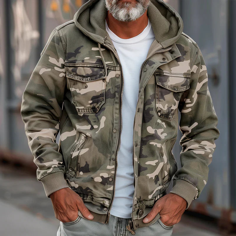 Stian - Military Style Hooded Jacket