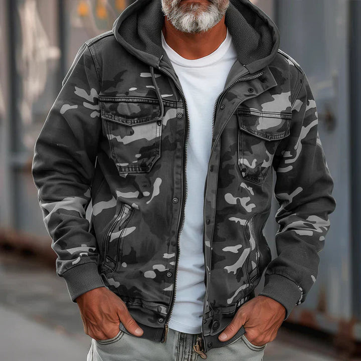 Stian - Military Style Hooded Jacket