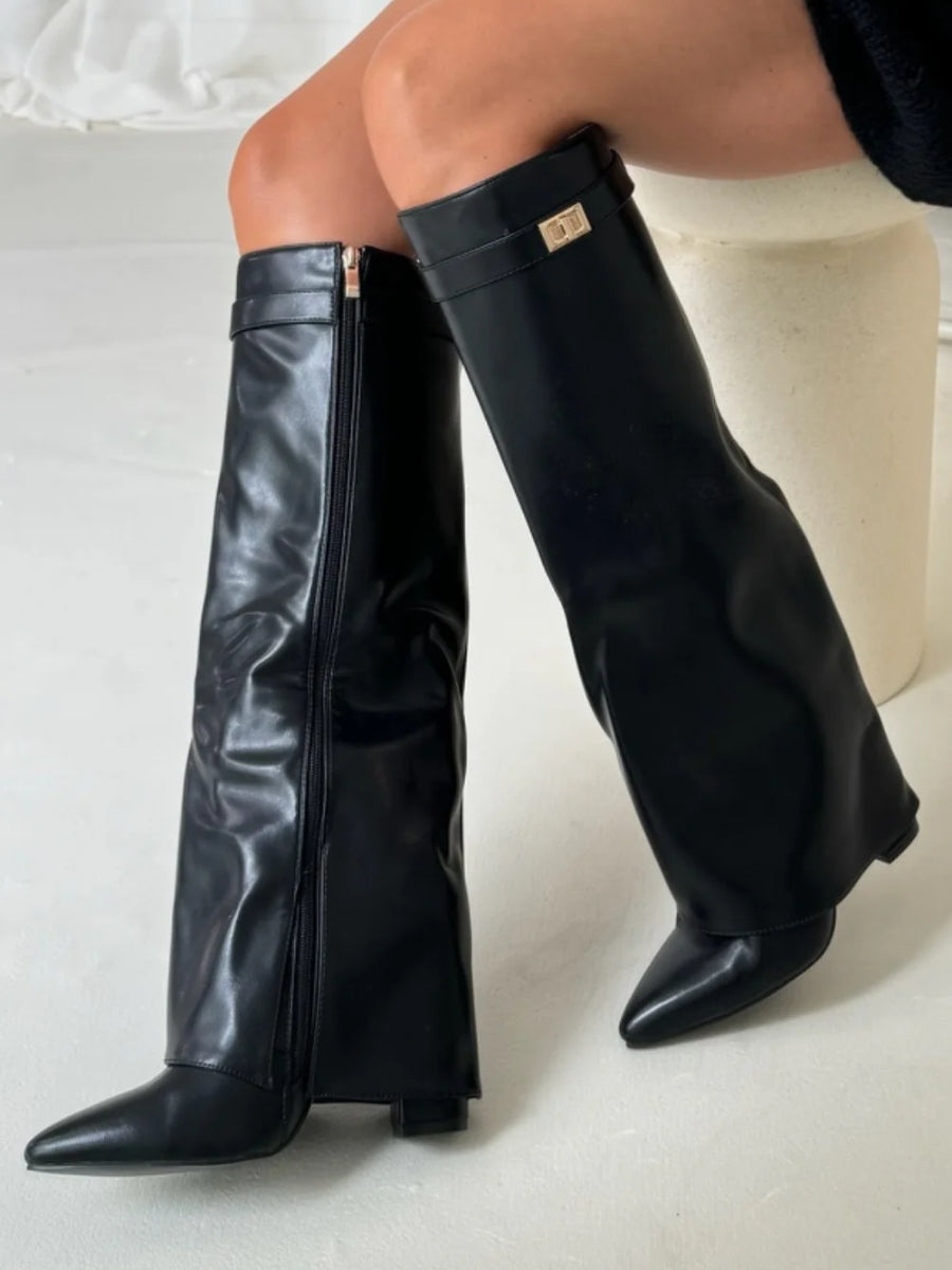 ALINA – CHIC SLOUCHY SUEDE KNEE-HIGH BOOTS