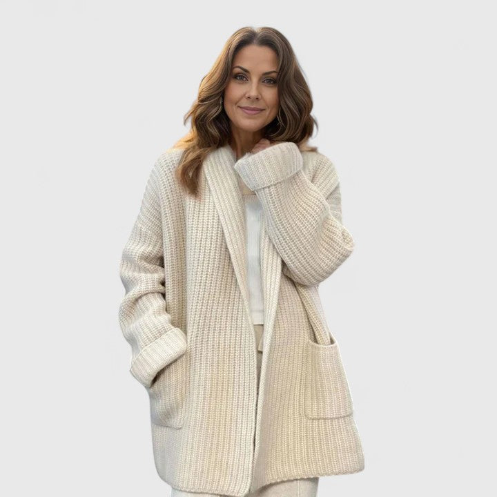 SHEENA – LONG SHAWL COLLAR CARDIGAN