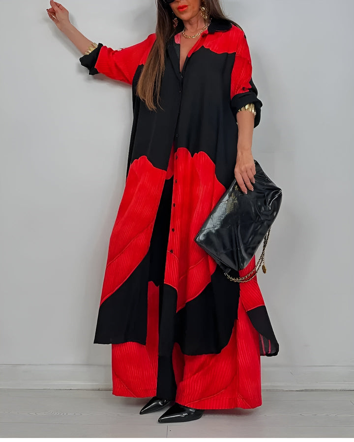 AMARA – ELEGANT FLOW DRAPE TWO-PIECE SET