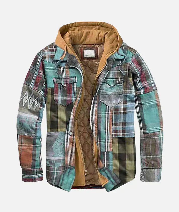 GINA – COZY HOODED PLAID JACKET