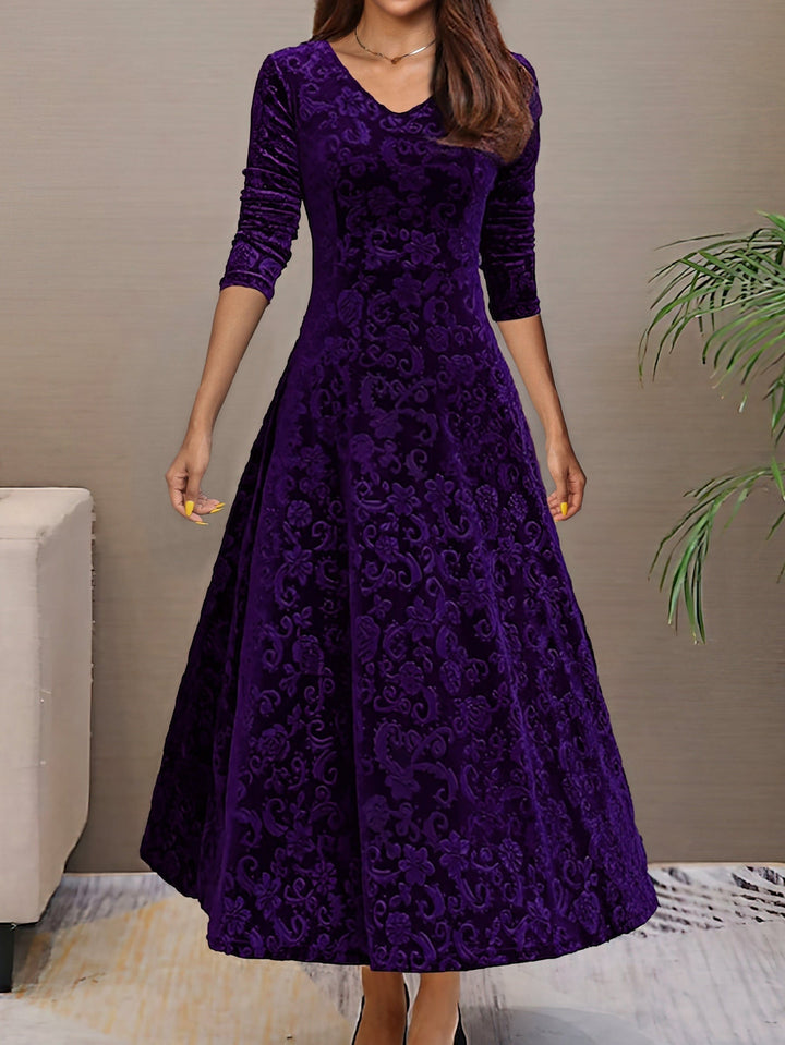 Eluned - Elegant Velvet Party Dress