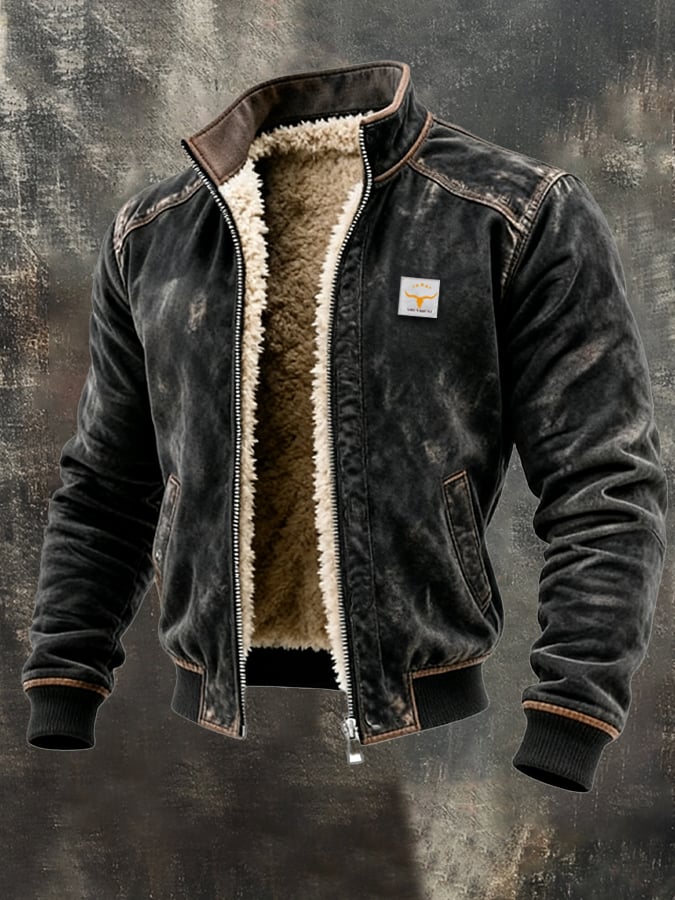 Marshawn - Leather Zip-Up Jacket