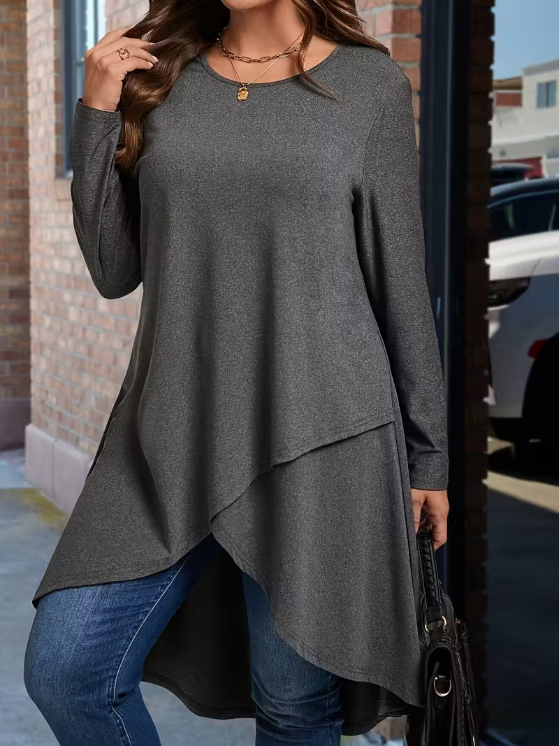 Neasa - Elegant Long Sleeve T-Shirt