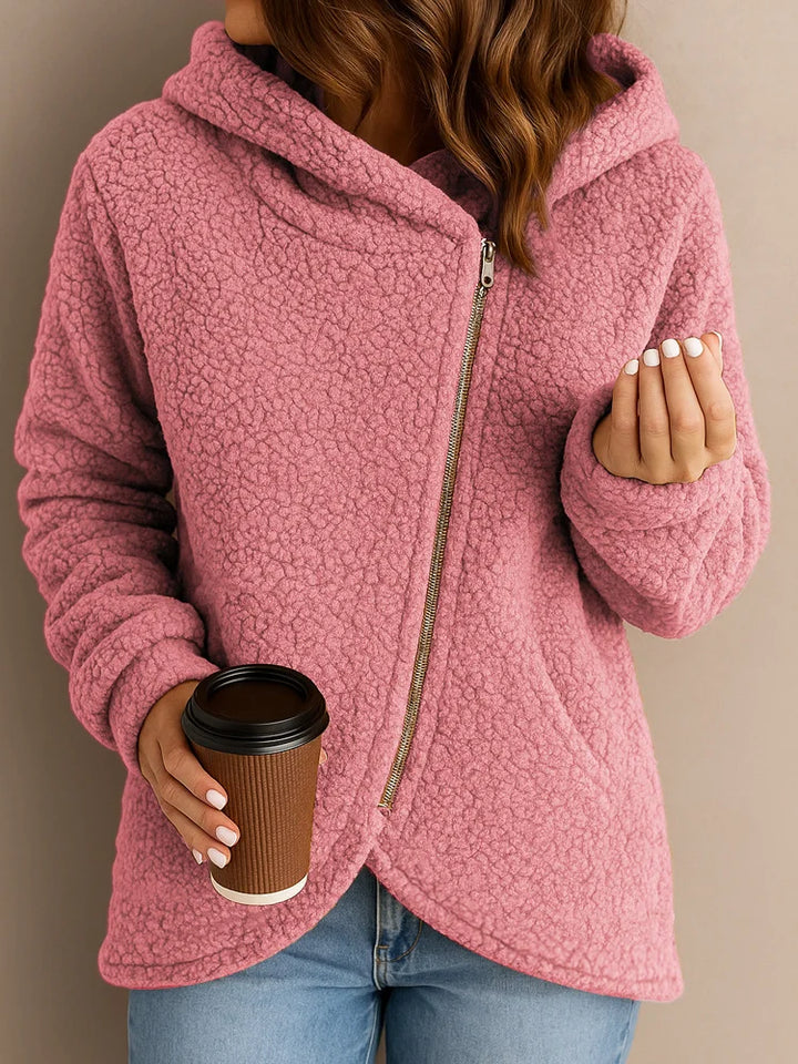 Wendie - Cozy Sherpa Fleece Zip Hoodie