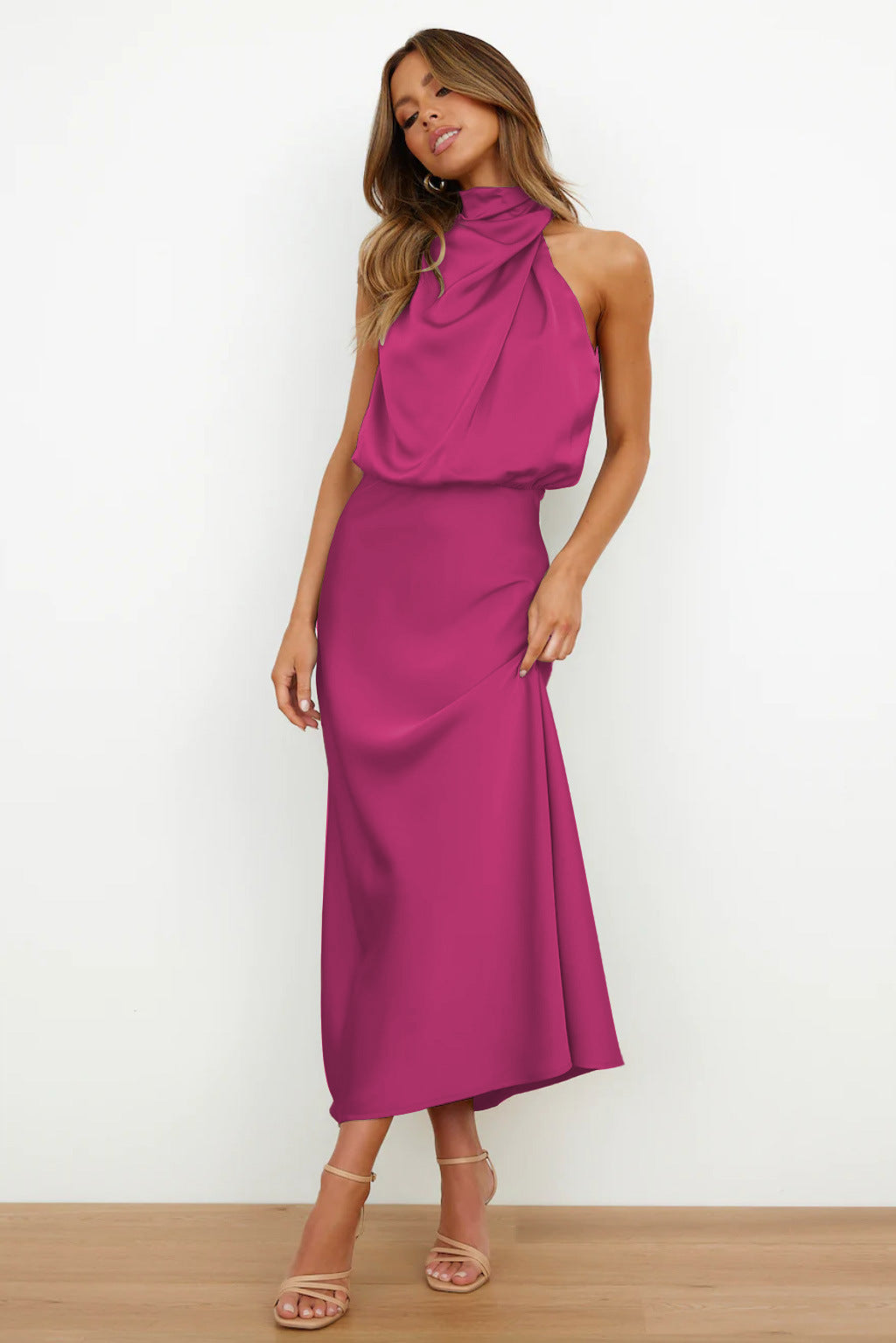 MADDIE – ELEGANT DRAPE NECK DRESS