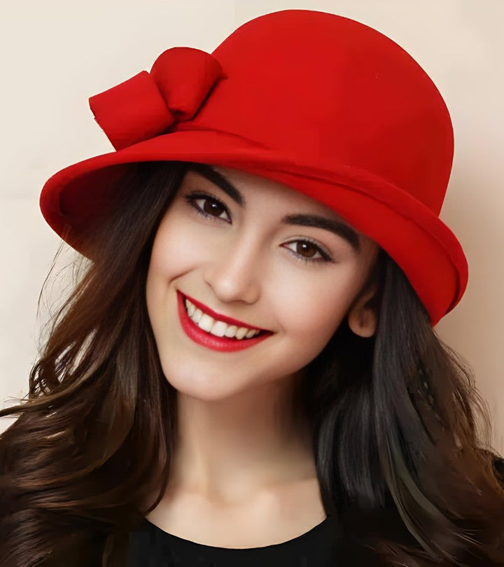 Klaver - Vintage Felt Hat with Side Bow