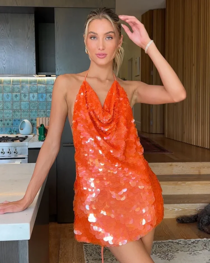 Rosemary | Sunset Backless Dress