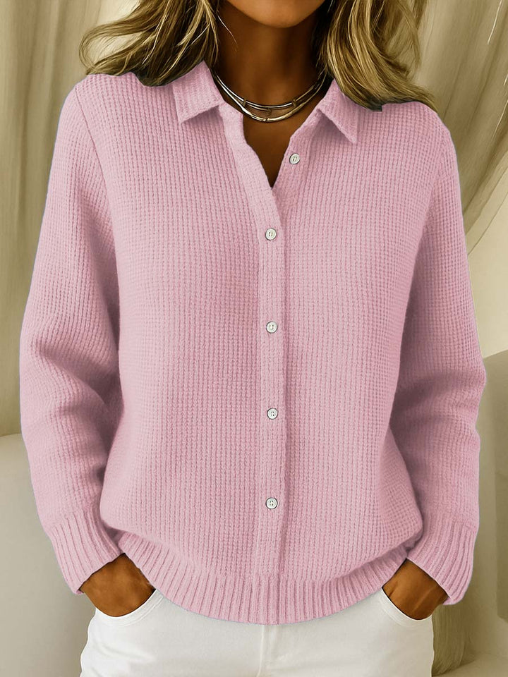 SOPHIA - COZY ELEGANCE BUTTON-UP SWEATER