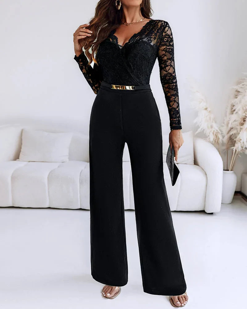 Julienne - Long-Sleeved Jumpsuit with Back Zipper