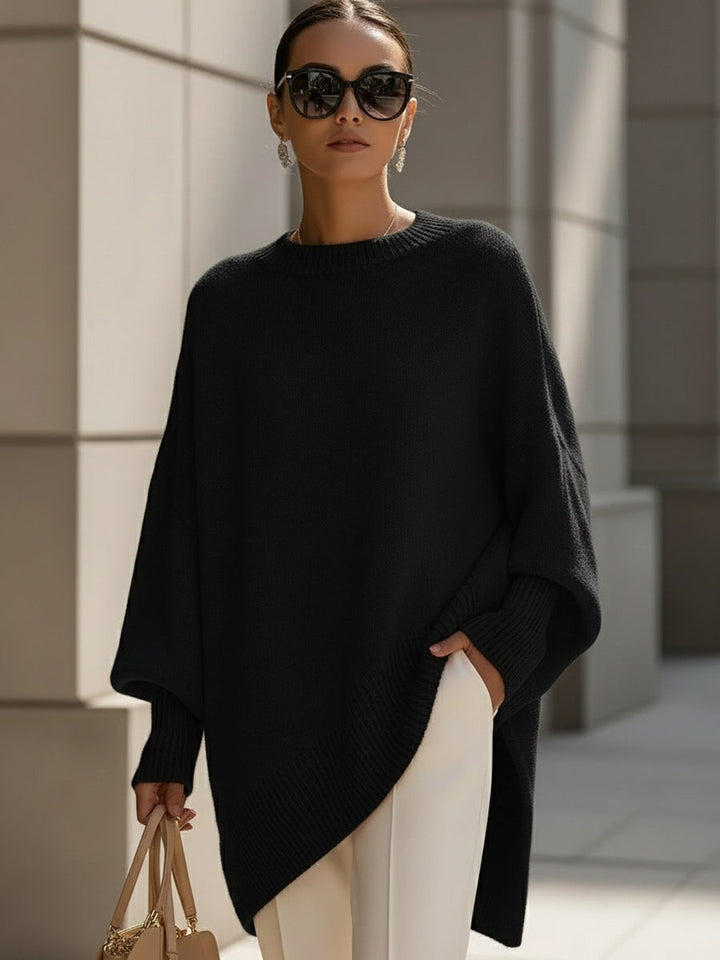 CLAIRE – ELEGANT ASYMMETRICAL KNIT SWEATER