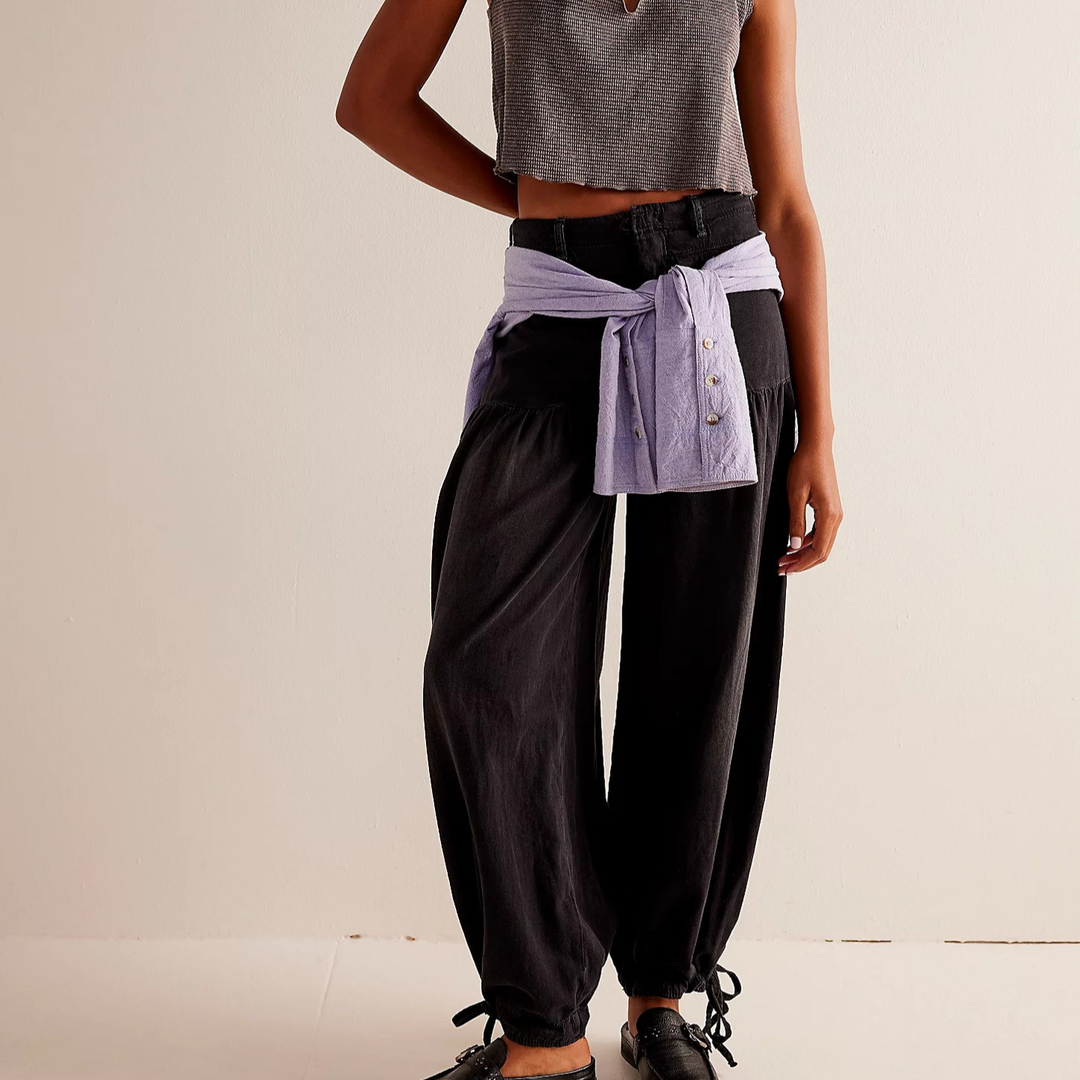 SIENNA – RELAXED DRAWSTRING WIDE-LEG PANTS