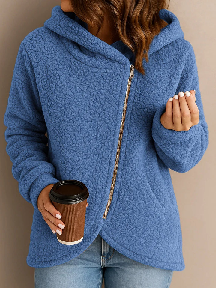 Wendie - Cozy Sherpa Fleece Zip Hoodie