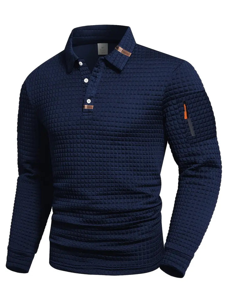 JAMES – TEXTURED CLASSIC LONG SLEEVE POLO