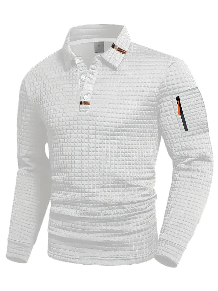 JAMES – TEXTURED CLASSIC LONG SLEEVE POLO
