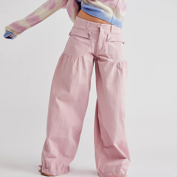 SIENNA – RELAXED DRAWSTRING WIDE-LEG PANTS