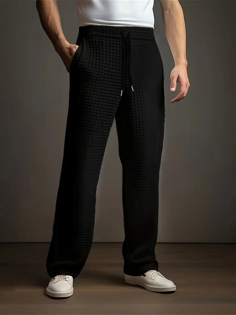 MARCUS – TEXTURED RELAXED-FIT LOUNGE PANTS