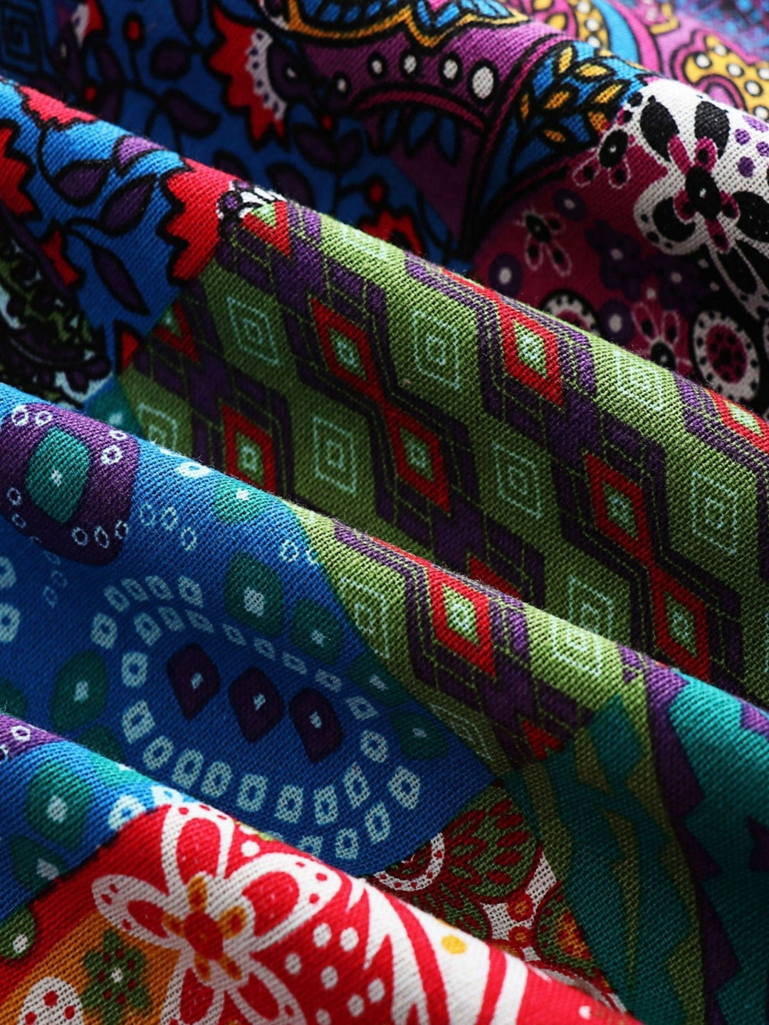 LENA – PATCHWORK SHERPA-LINED HOODED COAT