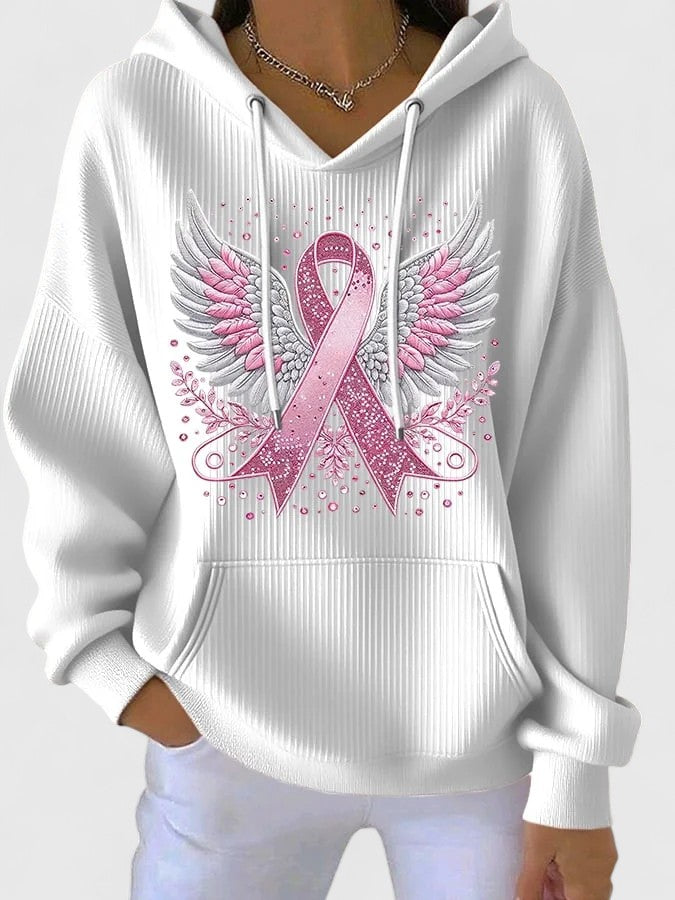 MORGAN – PINK RIBBON ANGEL WINGS HOODIE