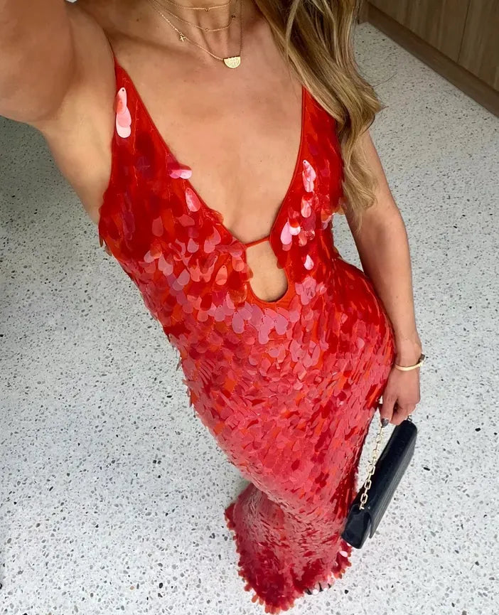 Aseel | Sequin Maxi Dress