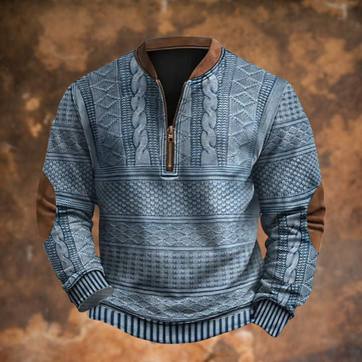 FORD – TEXTURED HALF-ZIP PULLOVER SWEATER