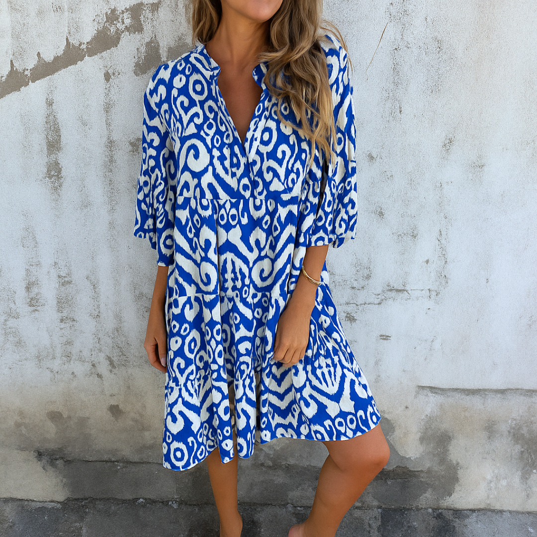 AVA – VIBRANT ESCAPE TUNIC DRESS