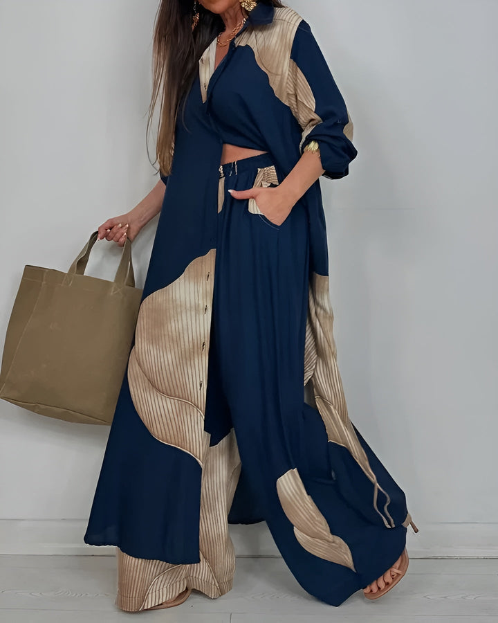 AMARA – ELEGANT FLOW DRAPE TWO-PIECE SET