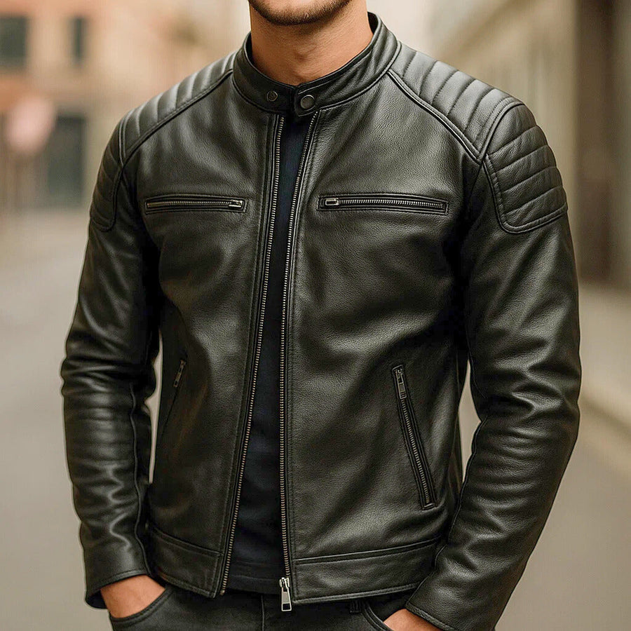 ETHAN – CLASSIC MOTORSTYLE FAUX LEATHER JACKET