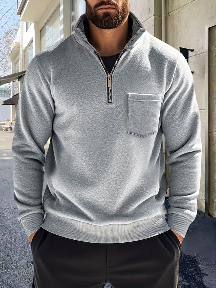 Nistor - Long Sleeve Shirt With Half Zipper